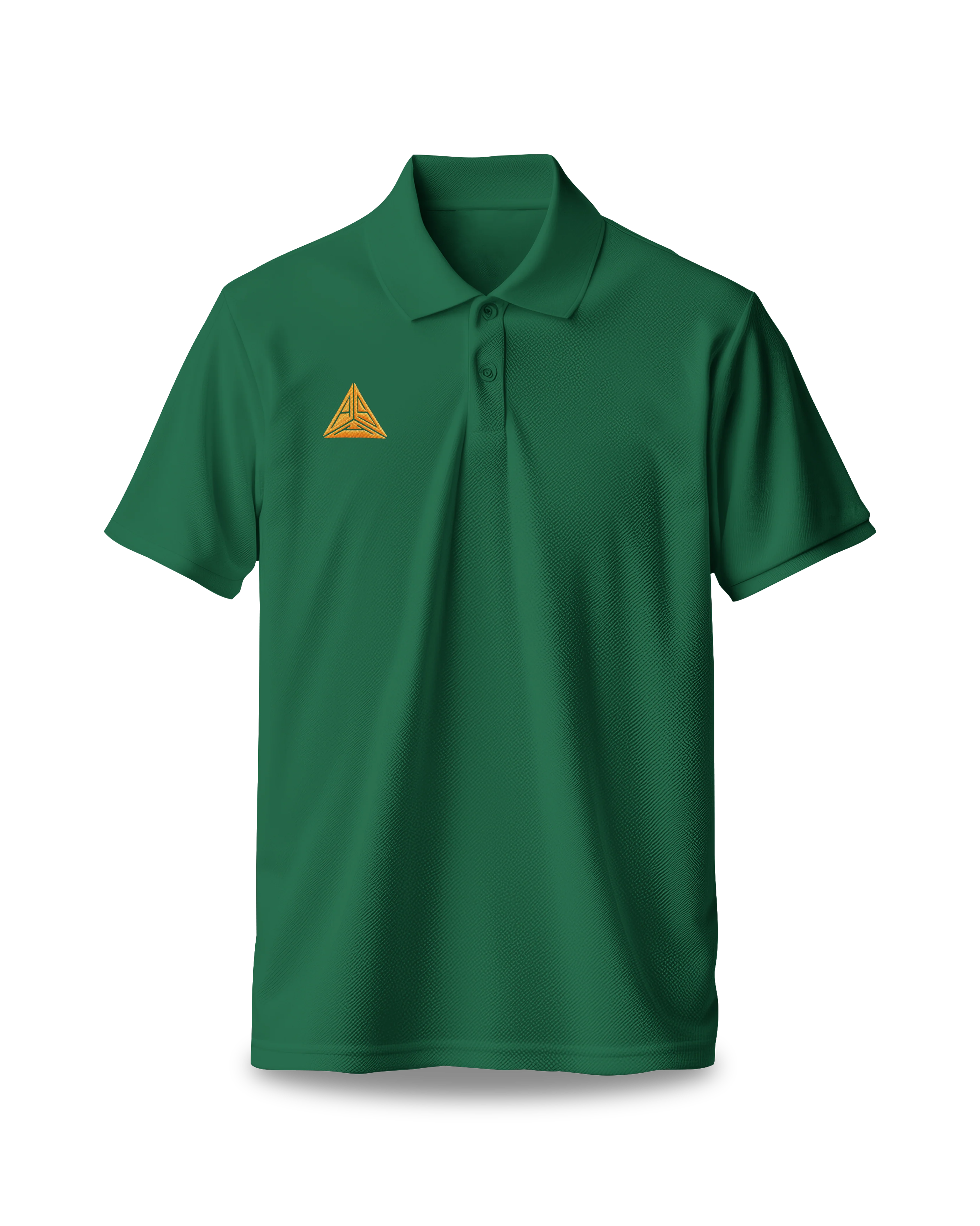 Ashluxe Triangle Logo Lightweight Polo Green