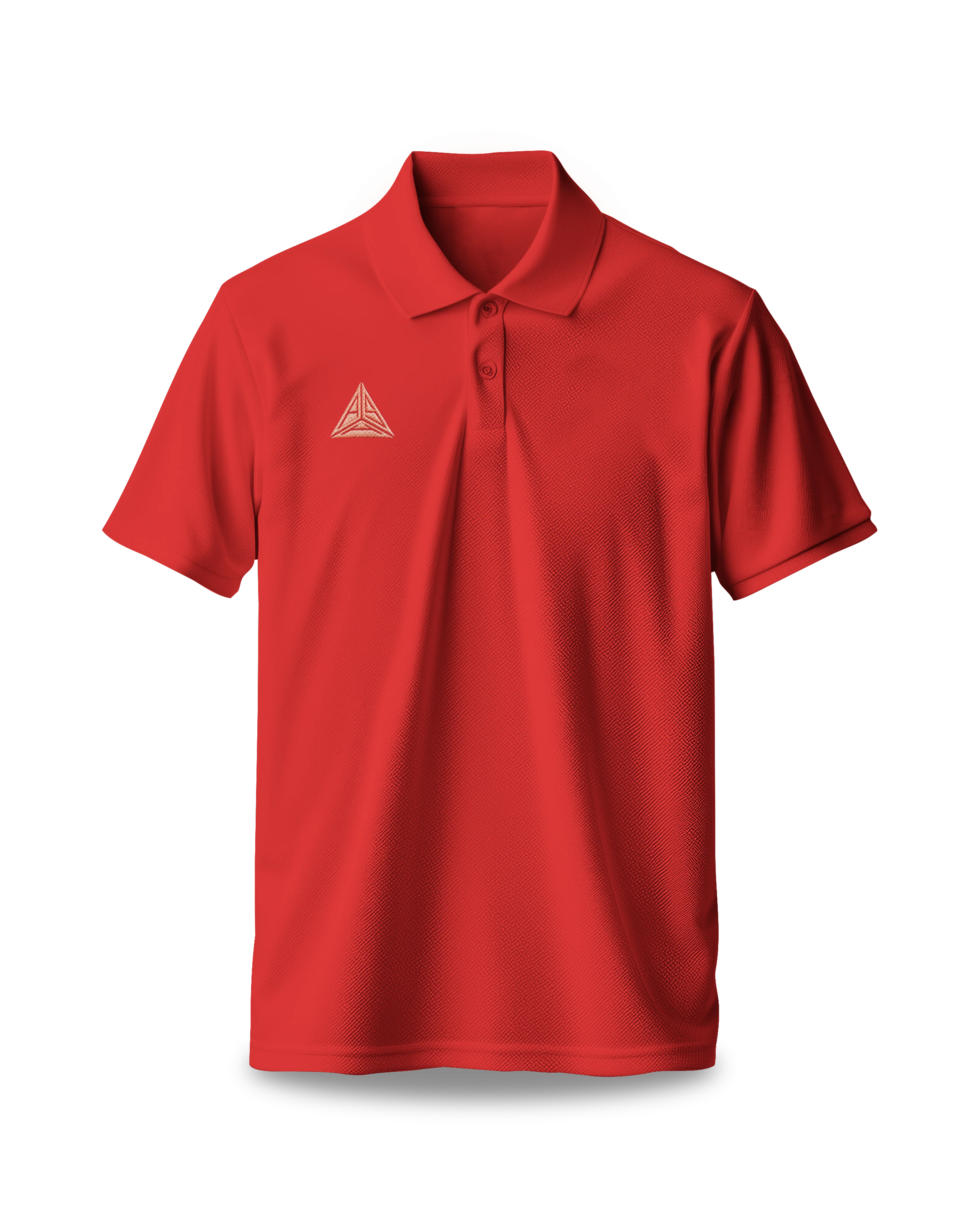 Ashluxe Triangle Logo Lightweight Polo Red